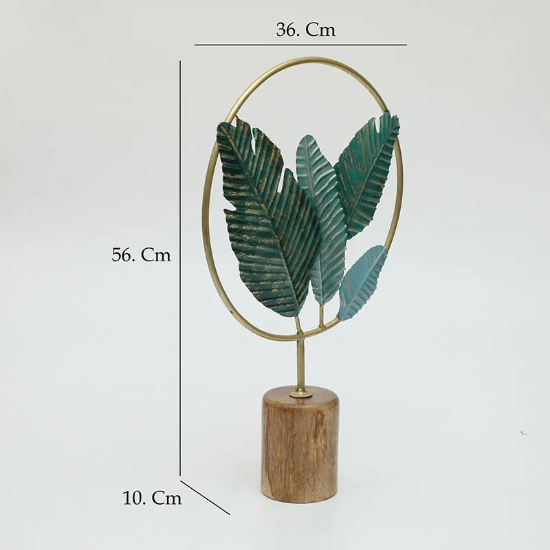 Fantine Metal and Wood Leaf Showpiece media 5