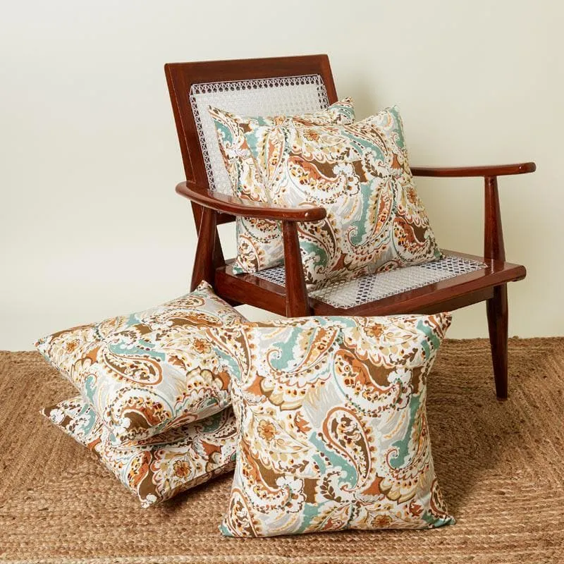 Paisley Rush Cushion Cover (Brown) - Set Of Five media 2