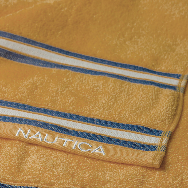 Nautica Dual Down Cotton Bath Towel (Burgundy & Beige) - Set Of Two media 7
