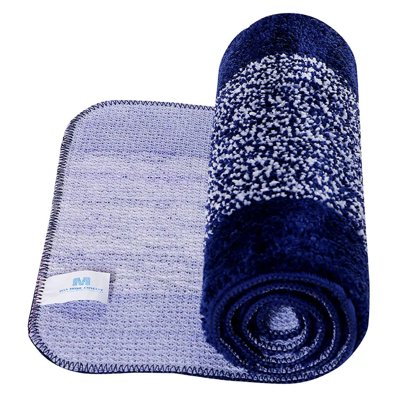 Marvis Anti Skid Bath Mat & Contour Mat (Blue) - Set Of Three media 5