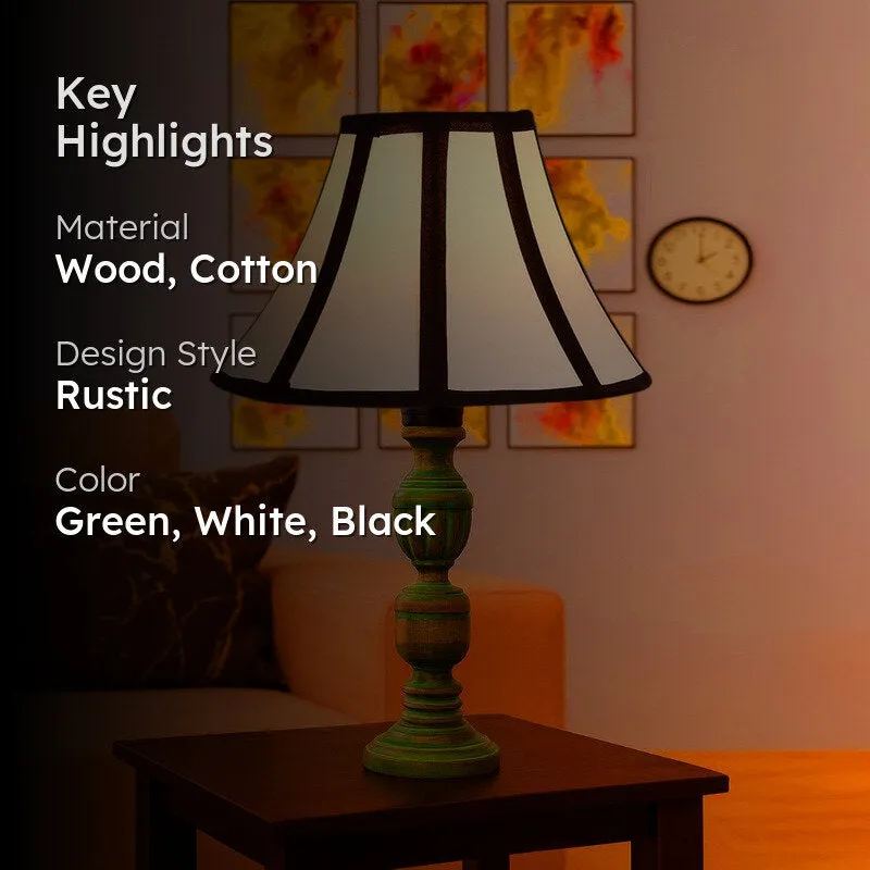 Arvello Zerin Wooden Table Lamp - White media 2