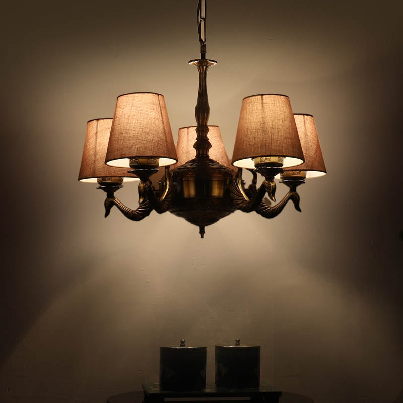 Merry Conical Golden Antique Ceiling Lamp