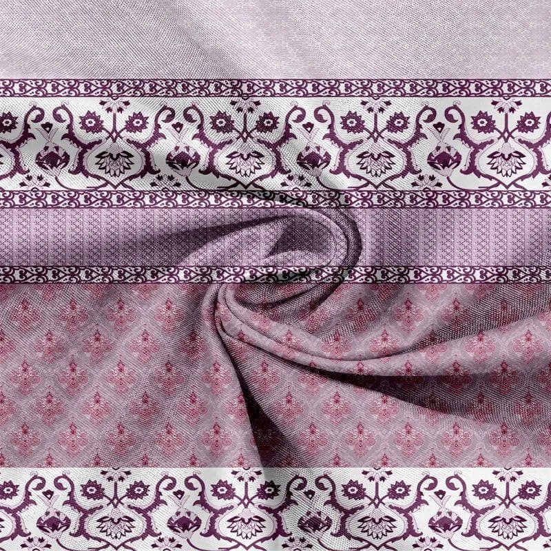 Iris Printed Cotton Bedsheet (Pink) - 120 TC media 5