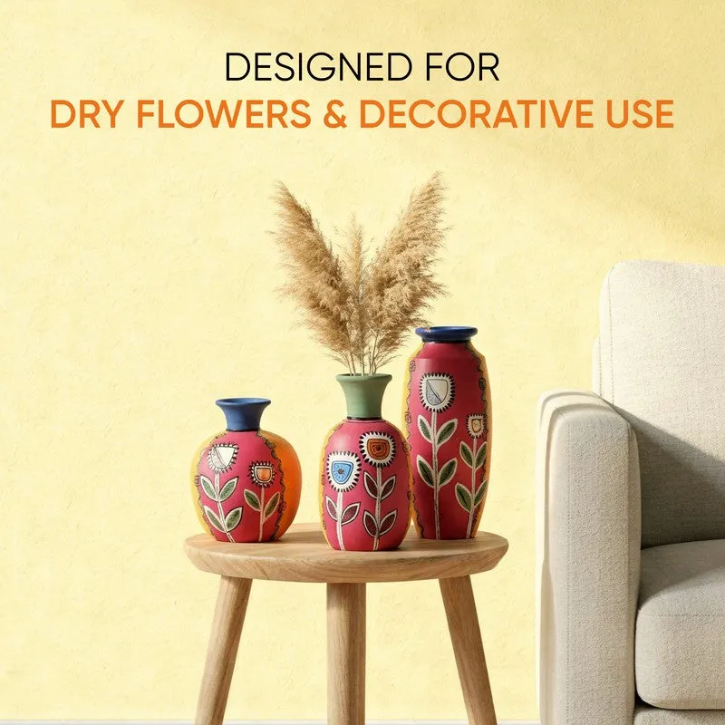 Layan Flora Terracotta Vase - Three Piece Set media 3
