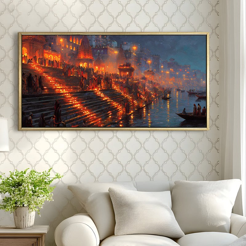 Sacred Flames of the Ghats Wall Art