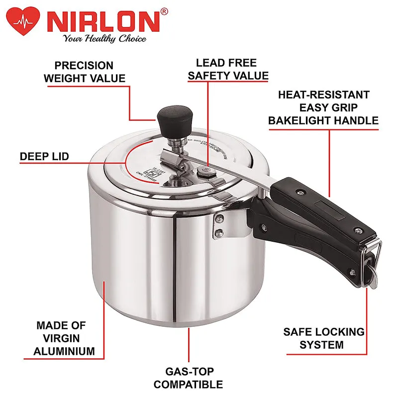 Nirlon Eazy Pressure Cooker - 3000 mL/ 9 Inches media 4