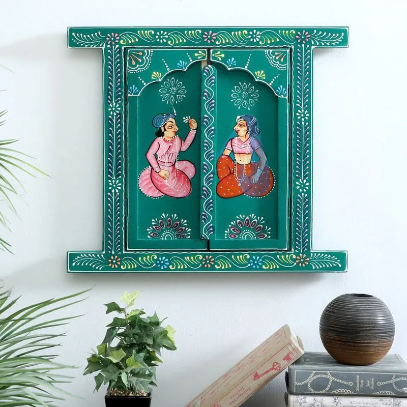 Raja Rani Jharokha Wooden Wall Accents media 1
