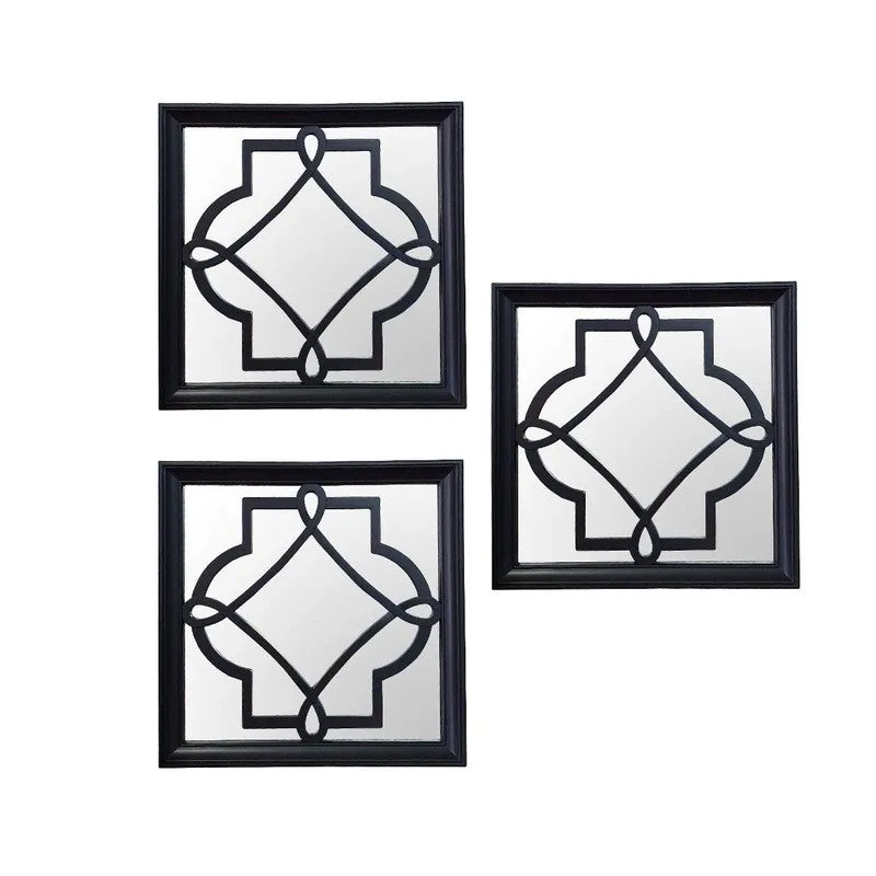 Geometric Bloom PVC Wall Mirrors - Set Of Three media 3