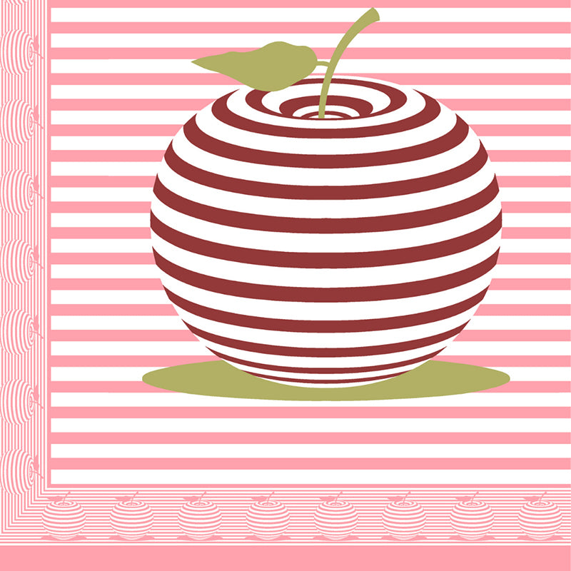 Illusion Stripey Cherry Cotton Bedsheet (Pink) - 200 TC media 3