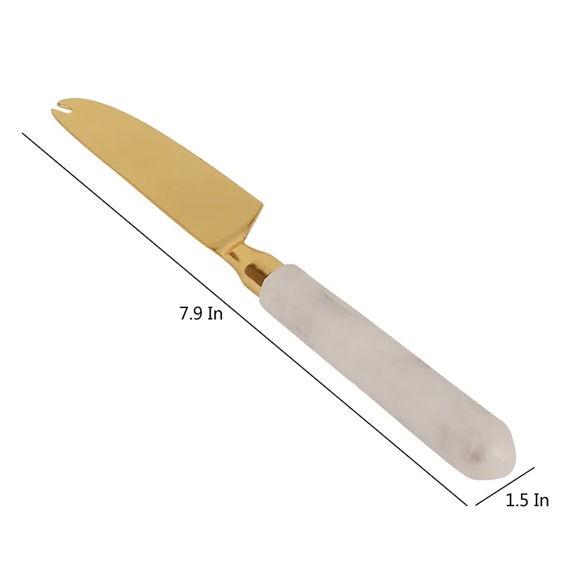 Stone Fusion Marble Cheese Knife Set - Three Piece Set media 4