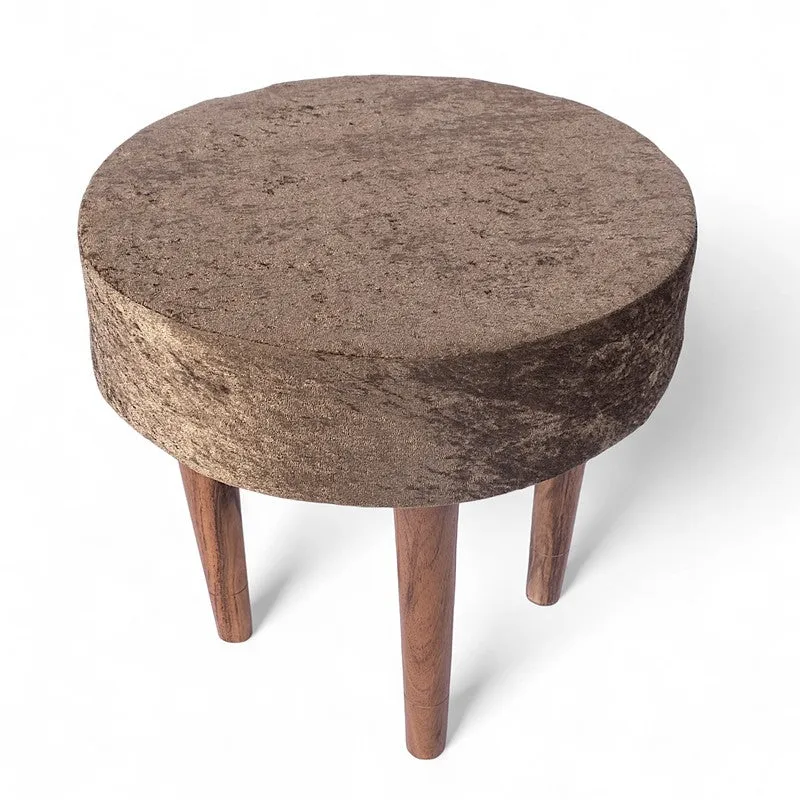 Pexon Sheesham Wooden Stools (Brown) - Set Of Two media 3