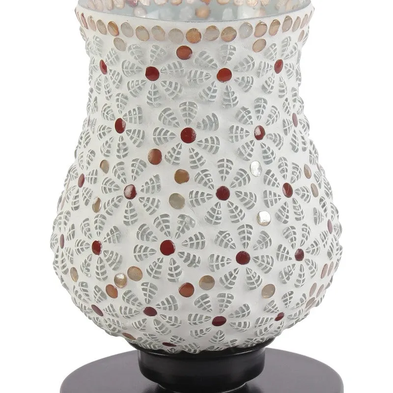 Emberora Mosaic Glass Table Lamp With Wooden Base - Multicolor media 7