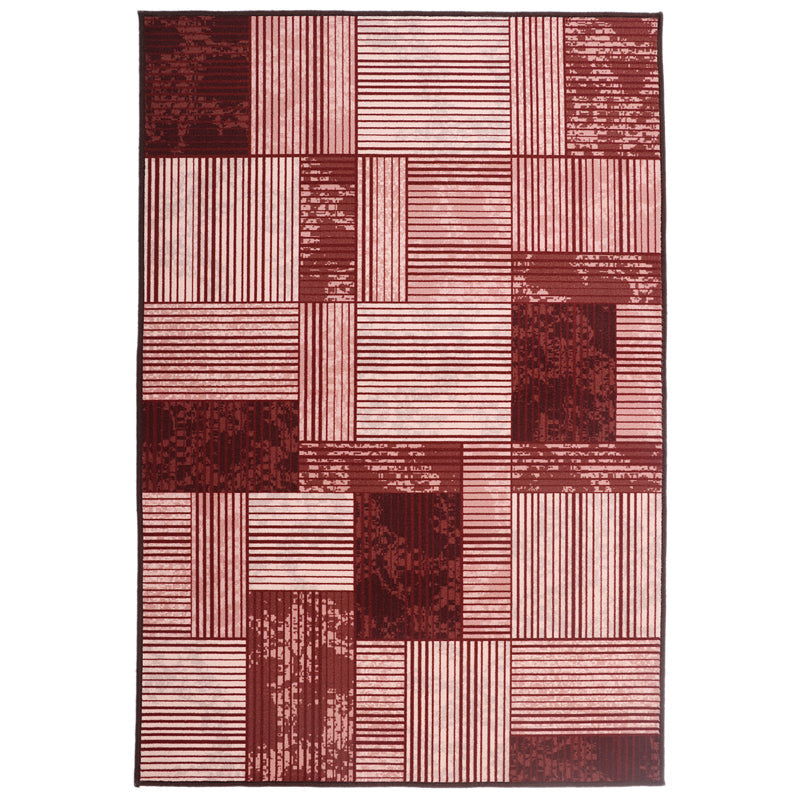 Scarlet Grids Anti-Skid Carpet