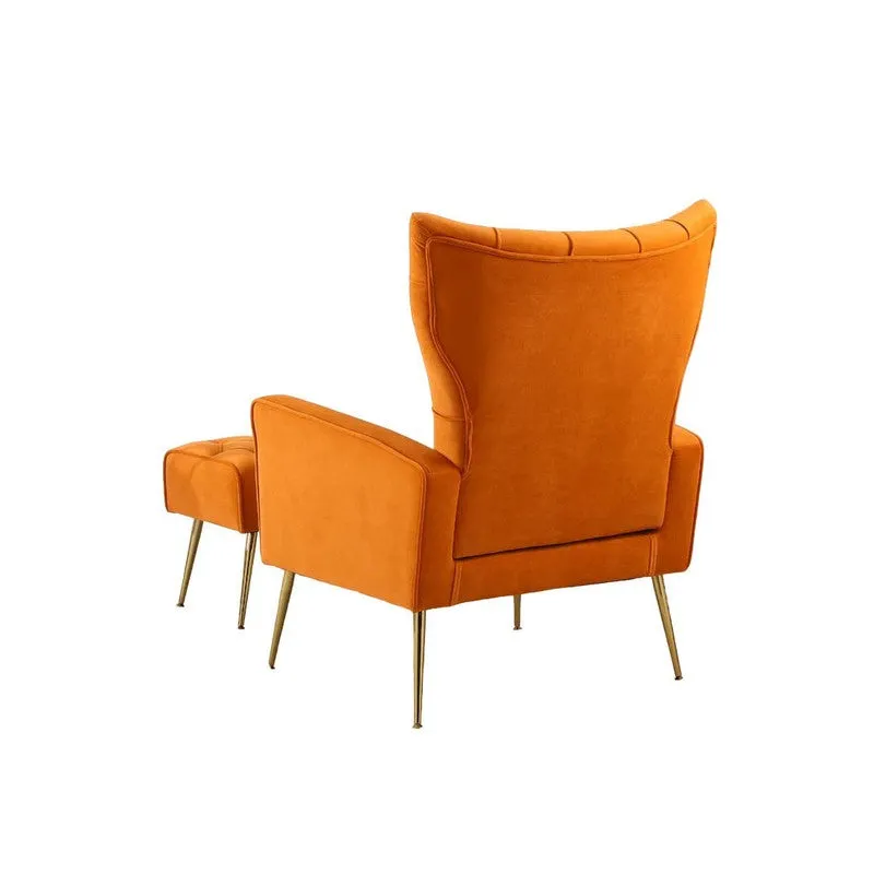 Simplex Neem Wood Lounge Chair (Orange) - Two Piece Set media 6