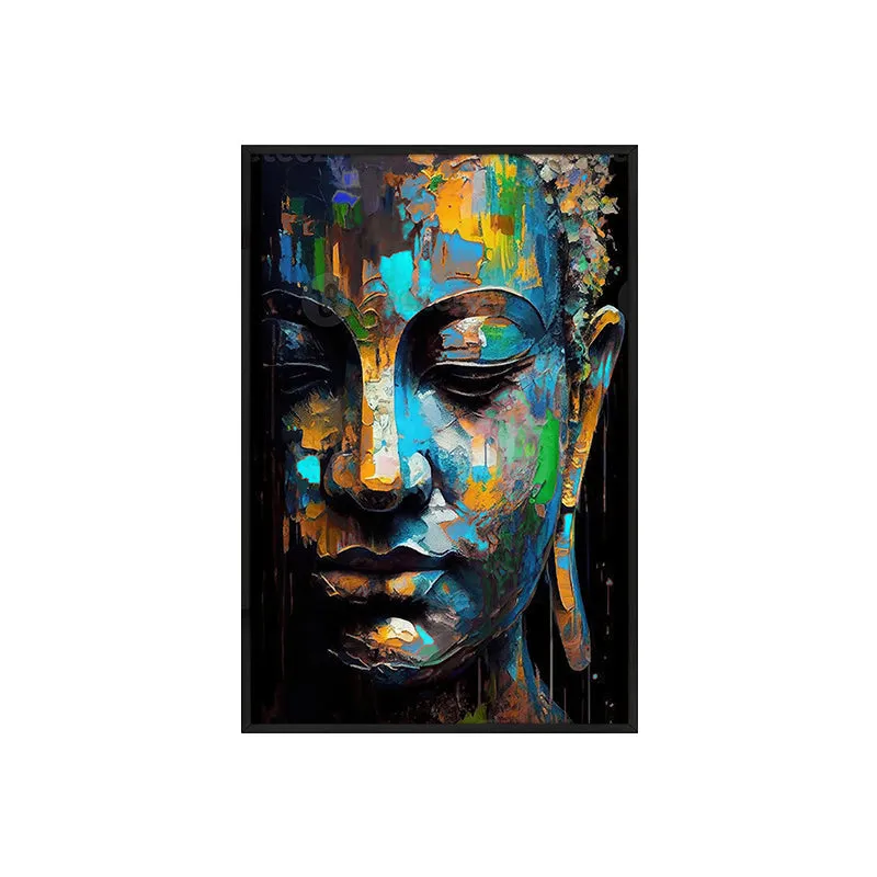 Cosmic Peace Wall Painting With Frame media 4