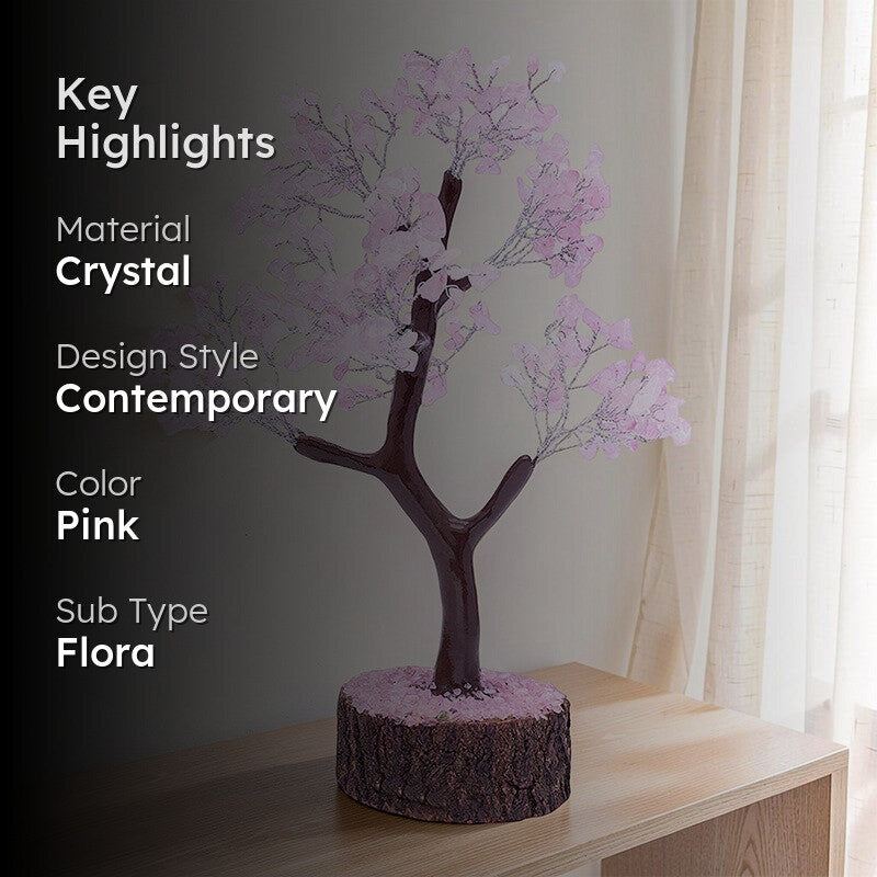 Elina Crystal Stone Wish Tree Showpiece - Purple media 2