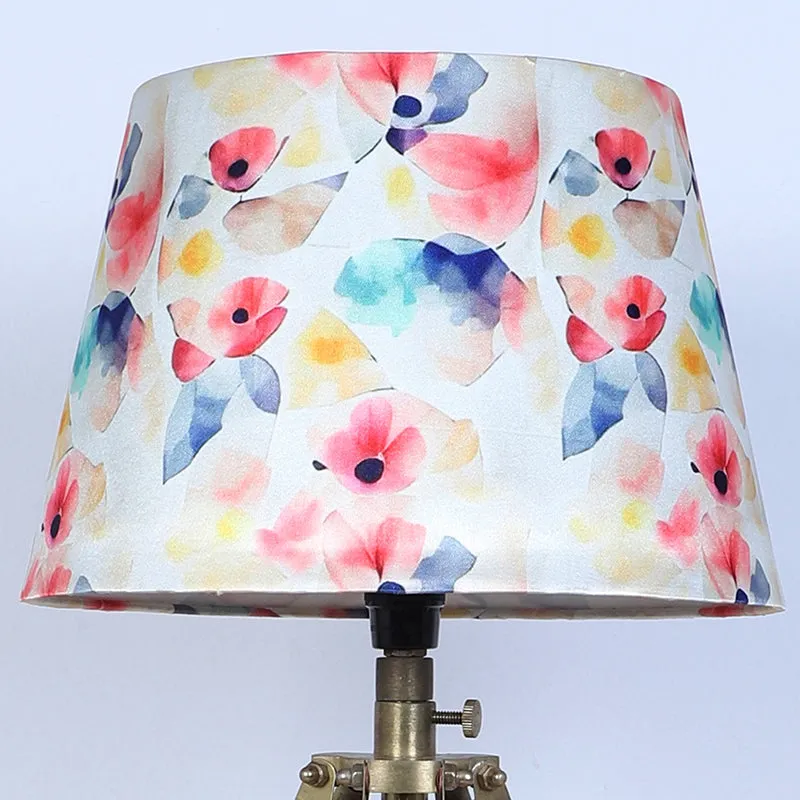 Luna Borealis Fold Printed Tripod Mango Wood Table Lamp - Multicolor media 4
