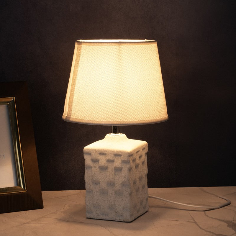 AarviDecor Loxley Classic Cotton Table Lamp - Grey