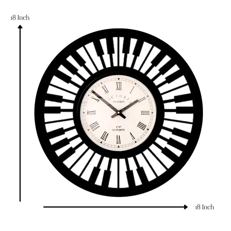Pianorhythm Steel Analog Wall Clock - Black media 7