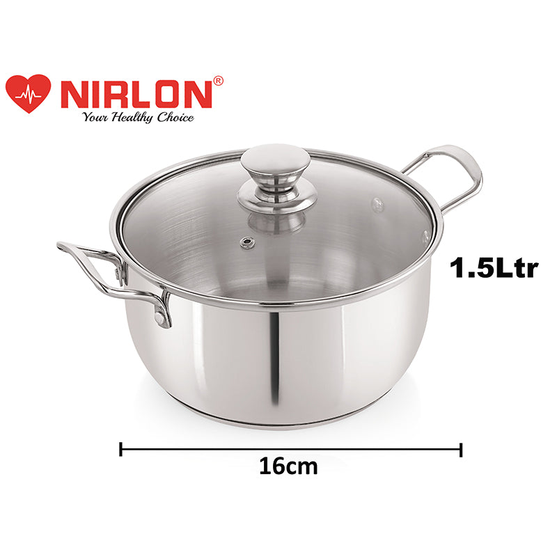 Nirlon Cooking Pot With Lid - 1500 ML/6 Inches media 5