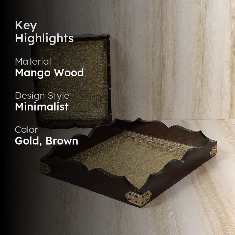 Savra Mango Wood Serving Tray - Set Of Two media 2