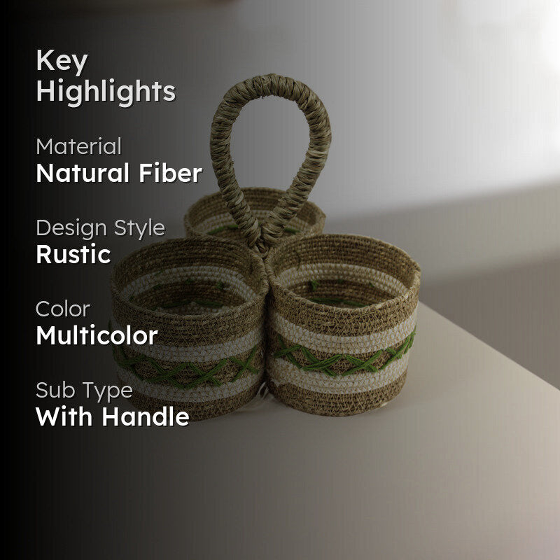 Araiya I Sea Grass Natural Fiber Storage Basket media 2