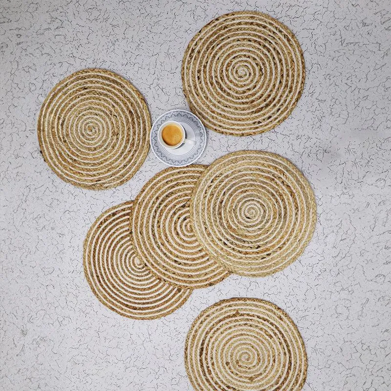 Spiro Round Placemat (Beige) - Set Of Six media 1