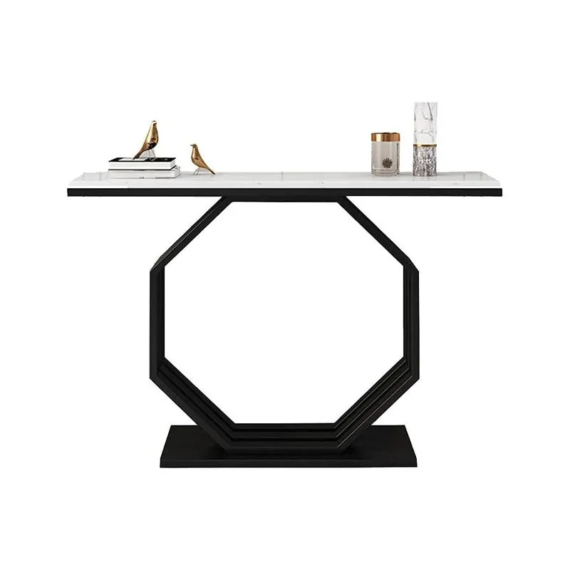 Heptagon Metal Console Table with Marble Top - Medium media 6