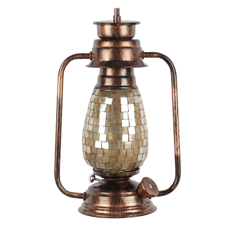 Avina Mosaic Lantern Iron Wall Lamp - Bronze media 5