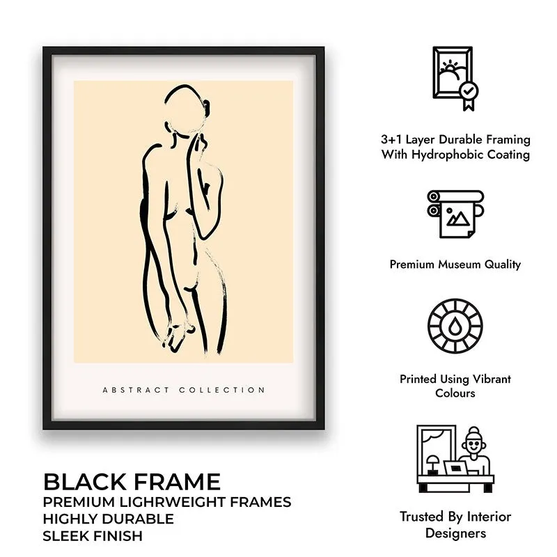 Unrushed Being Canvas Wall Painting With Black Frame media 8