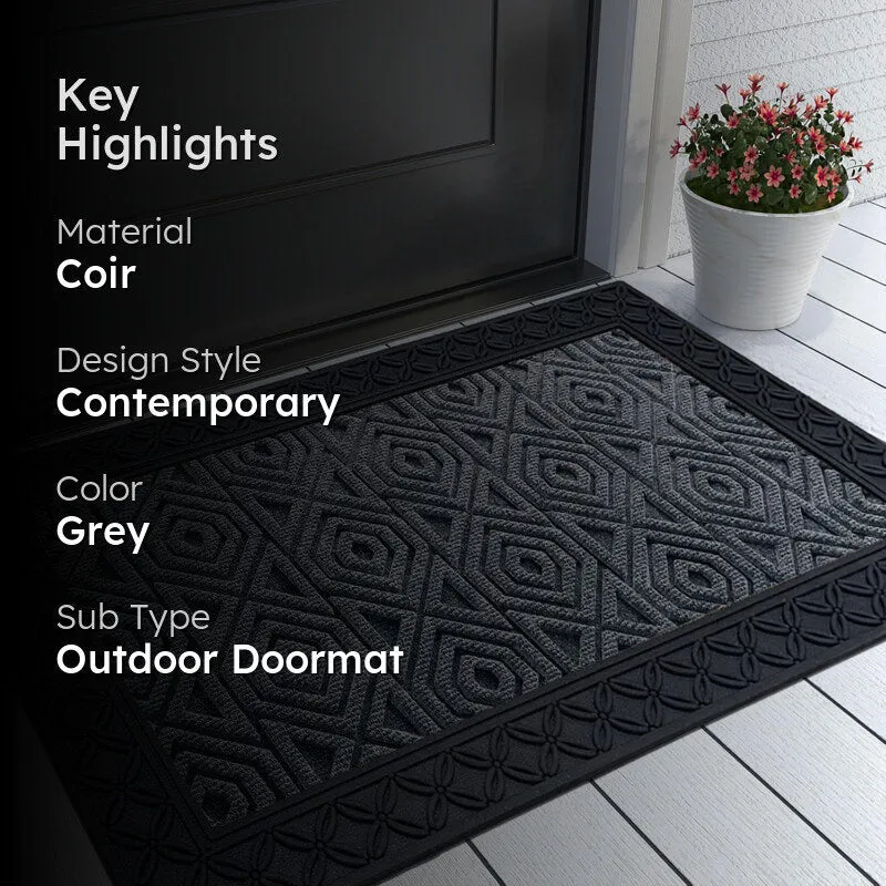 Coire Hexa Coir Door Mats - Grey media 2