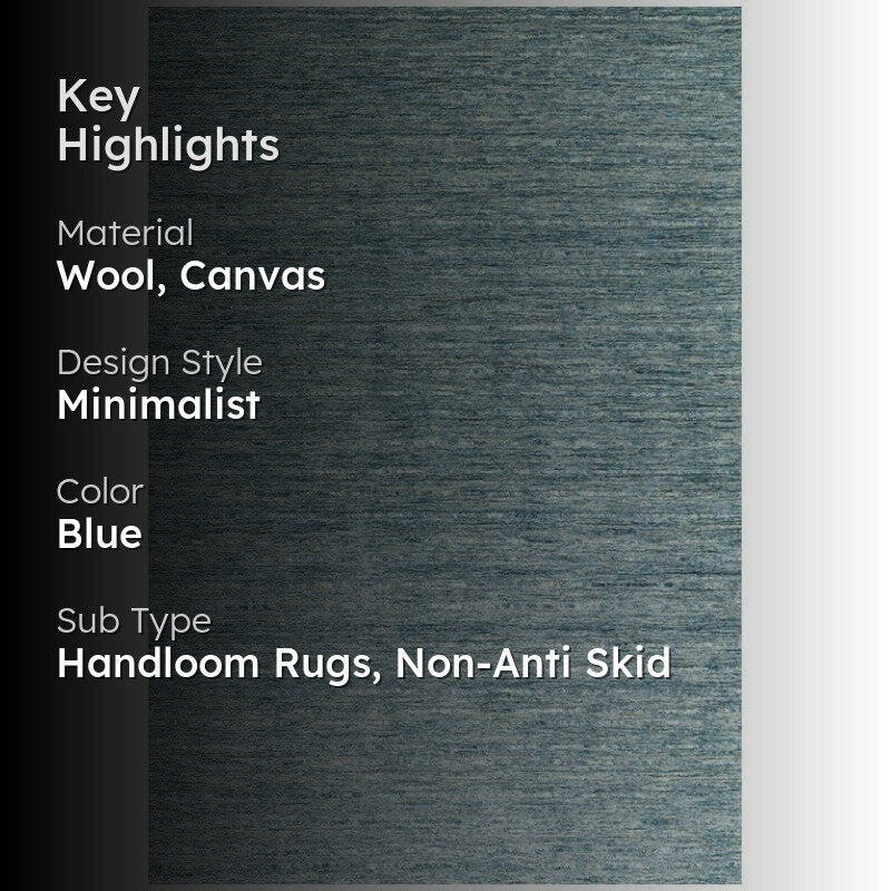Leyla Hand Woven Wool Rug - Teal media 2