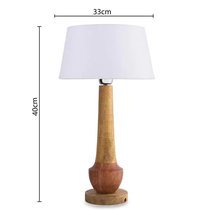 Classic Cubist Fabric Table Lamp With Drum Shade - Brown,White media 5
