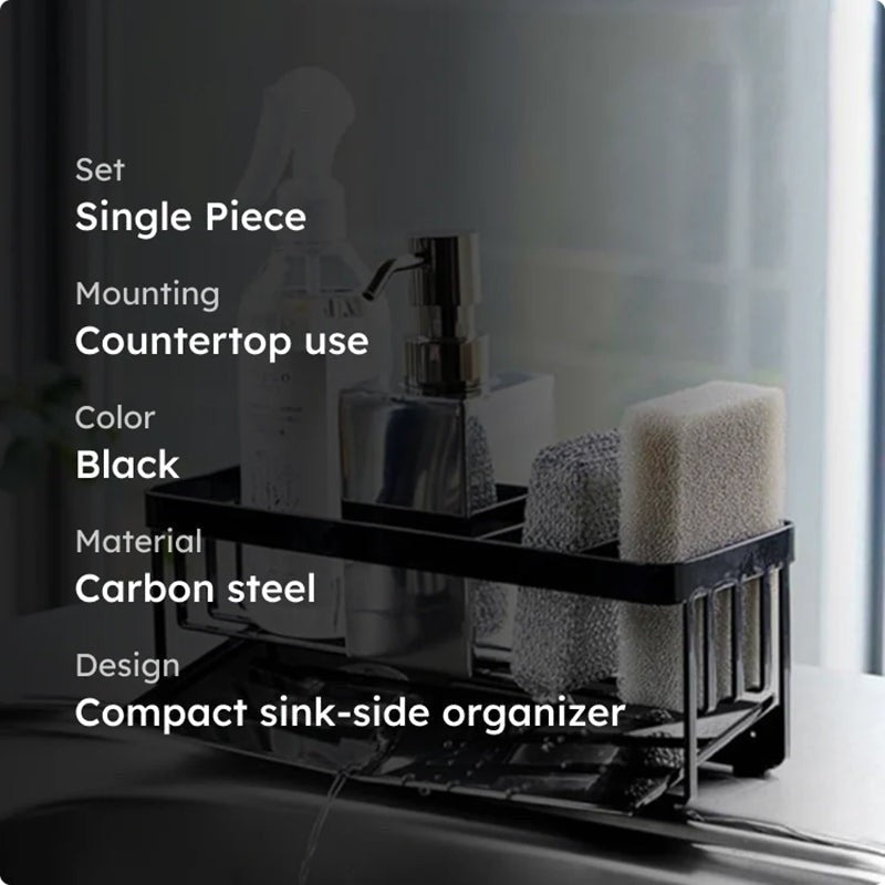 Triva Carbon Steel Sink Organizer - White media 4
