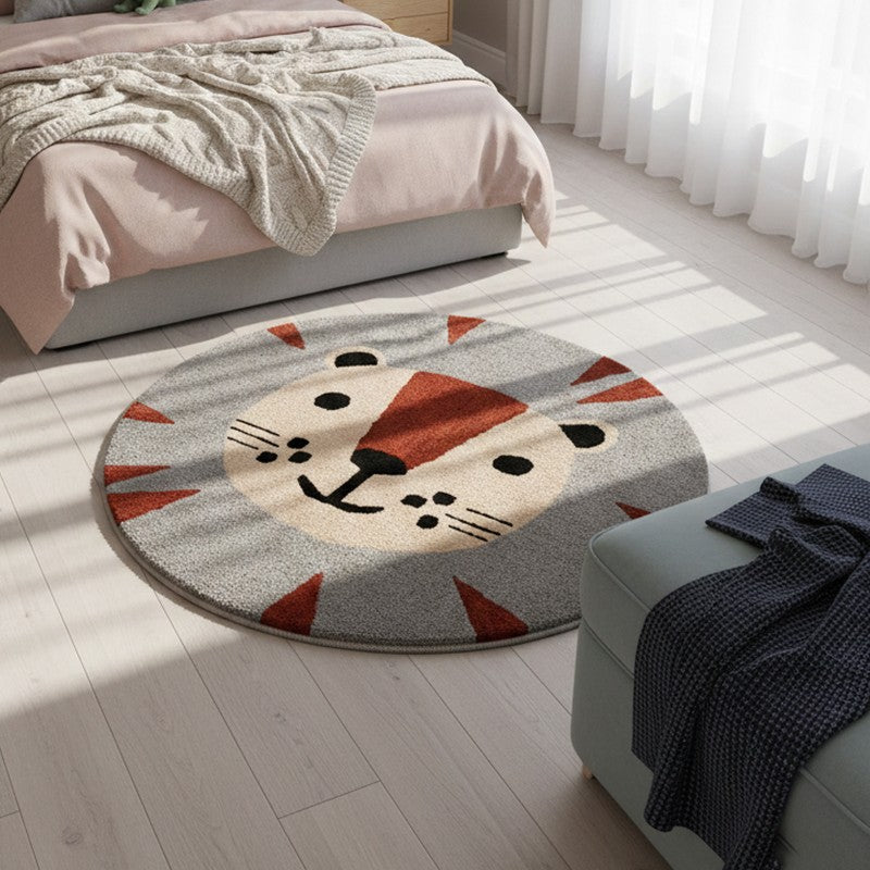 Pride King Wool Carpet - Grey,Maroon - 3 x 3 ft