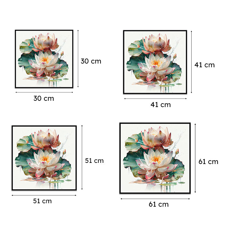 Lotus Flowers Wall Painting media 7