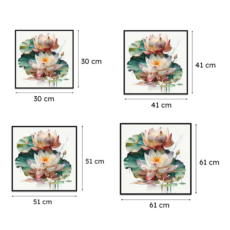 Lotus Flowers Wall Painting media 7