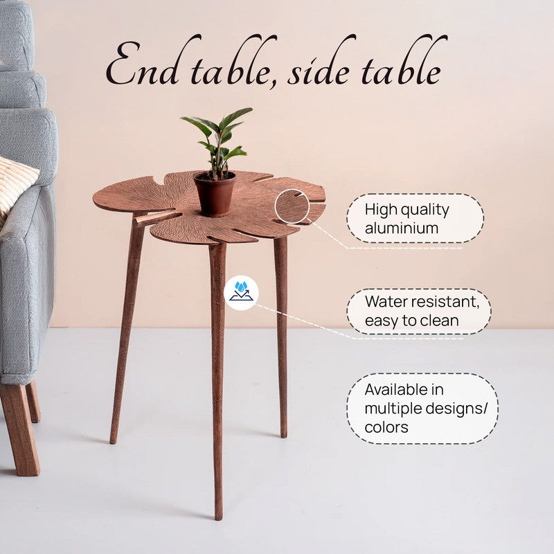 Monstera Leaf Accent Table (Copper) - Set Of Two media 4
