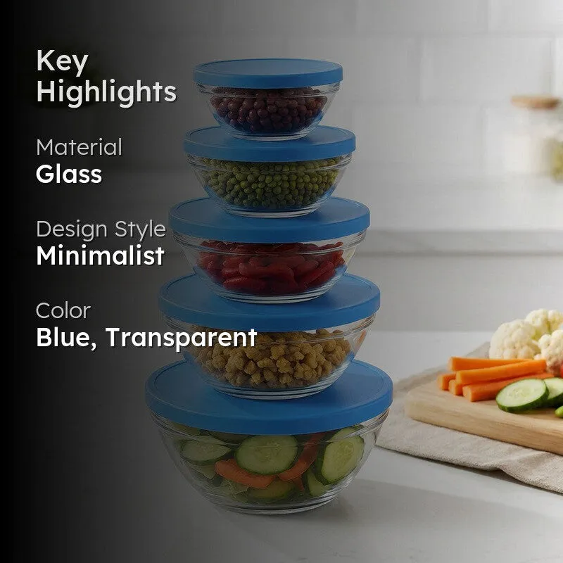 Rioware ClearServe Glass Container Box Set - Set of Five media 2