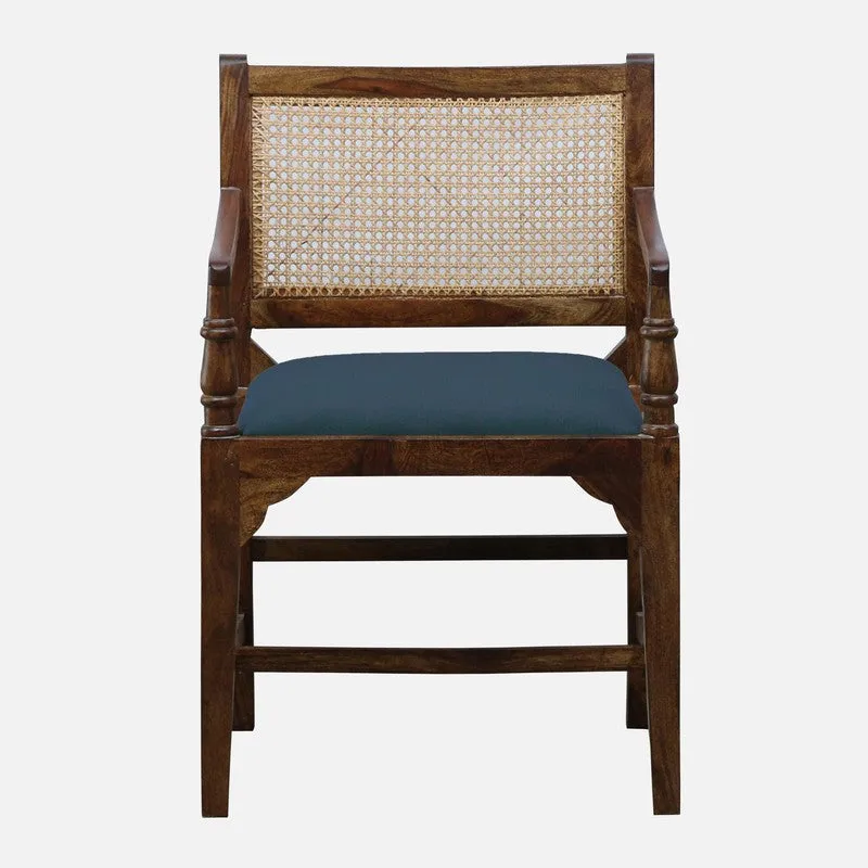 Stackon Rose Wood Accent Chair - Blue media 3