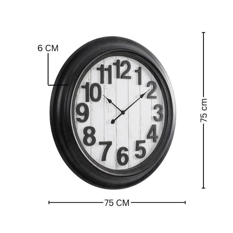 Regal Round Wall Clock - Black & White media 10