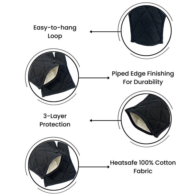 Swayam Garde Kitchen Gloves (Black) - Set Of Two media 8