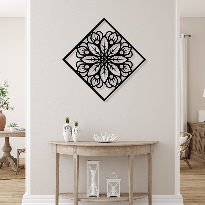 Esso Mandala Black Iron Wall Accent