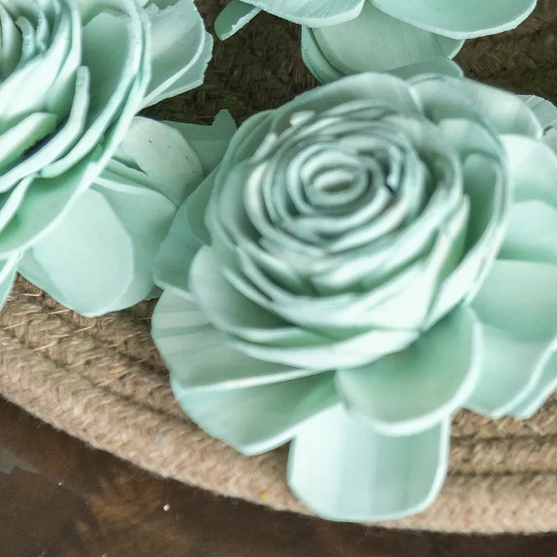 Bleu Petal Sola Wood Flower - Set Of TTen media 6