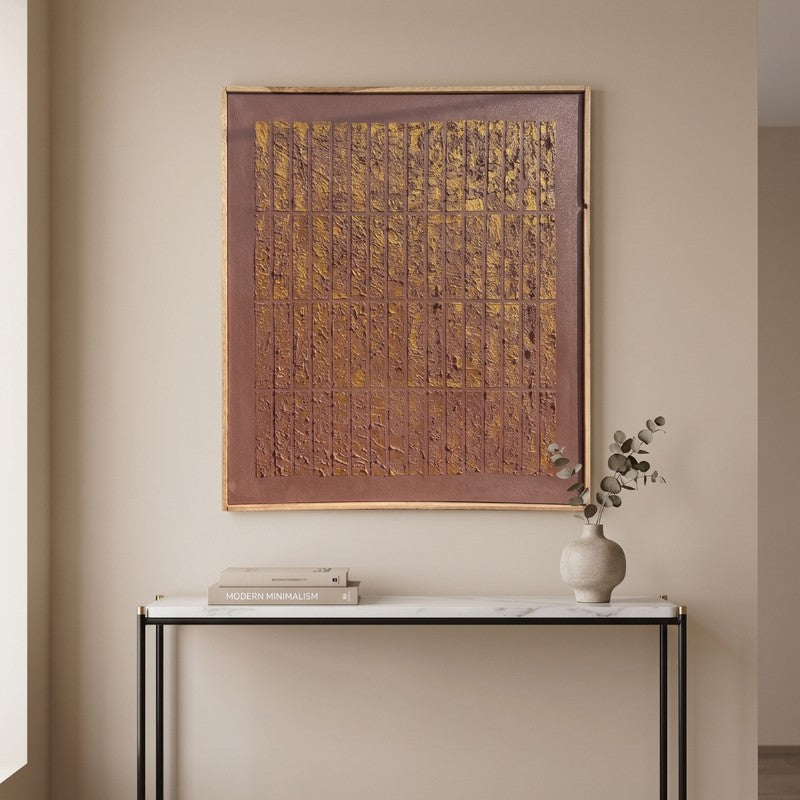 Golden Rhythm Textured Canvas Wall Art