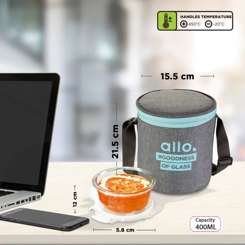 Paksys Leak Proof Glass Lunch Box (400 mL Each) - Set Of Three media 7