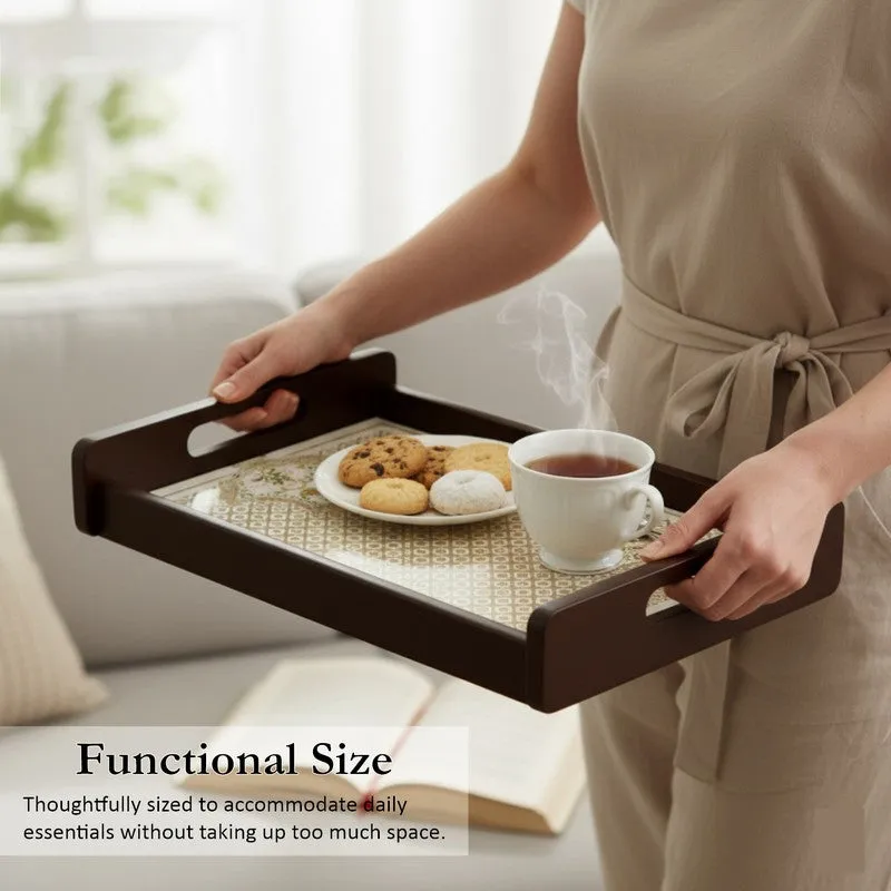 WoodWhim Serving Tray with 4 Coasters - Five Piece Set media 5