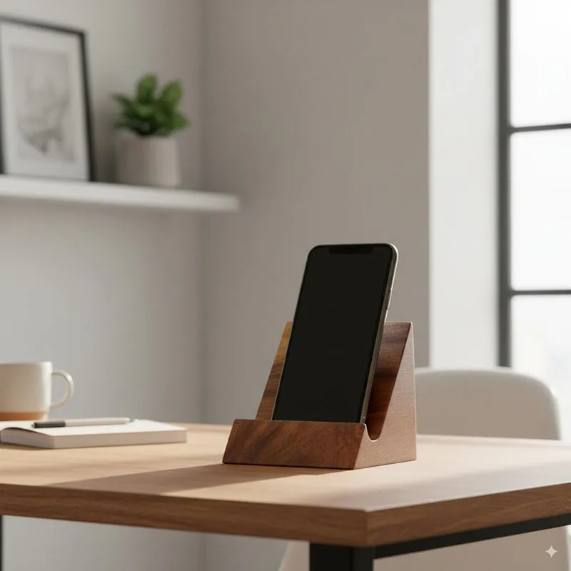 All-in-One Wood Desktop Organizer - Brown media 1