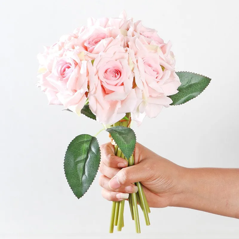 Aurielle Rose Fabric Artificial Flower - Light Pink media 4
