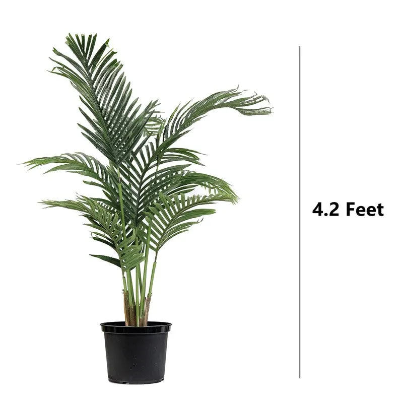 ArtiGreen Artificial Areca Plant With Black Plastic Pot - 4.1 Feet media 8